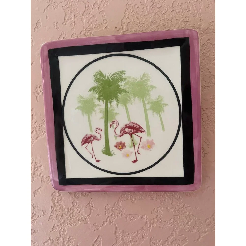 NWT Las Vegas Flamingo Ceramic Decorative Plaque.‎